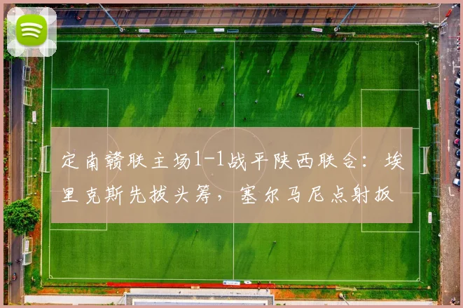 定南赣联主场1-1战平陕西联合：埃里克斯先拔头筹，塞尔马尼点射扳平中甲关键战局